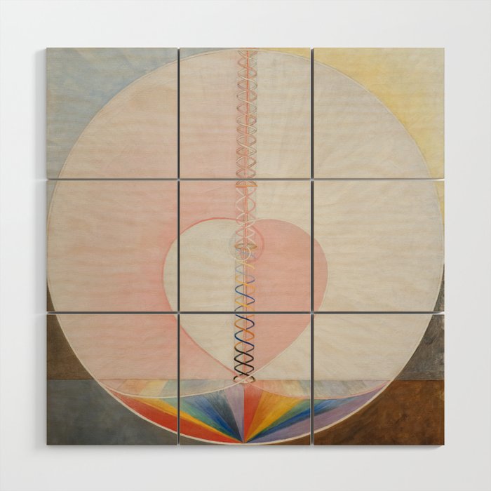 "The Dove, No. 1" by Hilma af Klint (1915) Wood Wall Art