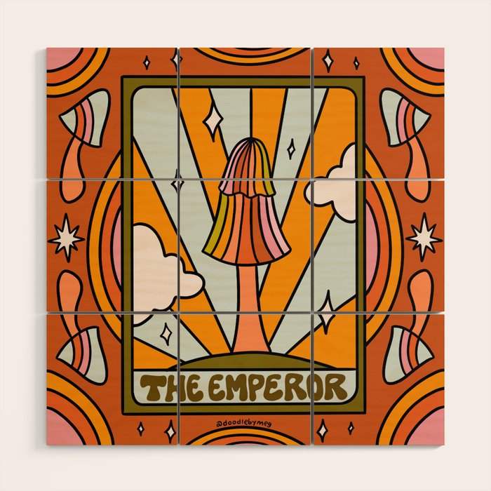 3. The Emperor Mushroom Wood Wall Art