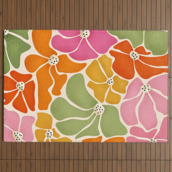 70's Florals Outdoor Rug