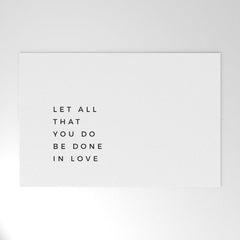 1 Corinthians 16:14 Let All That You Do Be Done In Love Bible Verse Wall Art Scripture Christian Welcome Mat