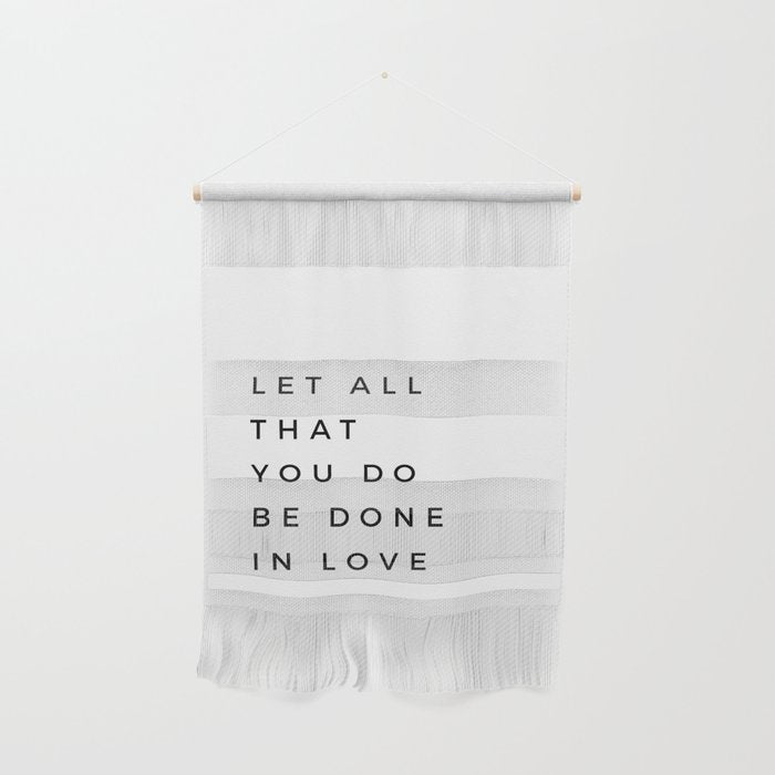 1 Corinthians 16:14 Let All That You Do Be Done In Love Bible Verse Wall Art Scripture Christian Wall Hanging