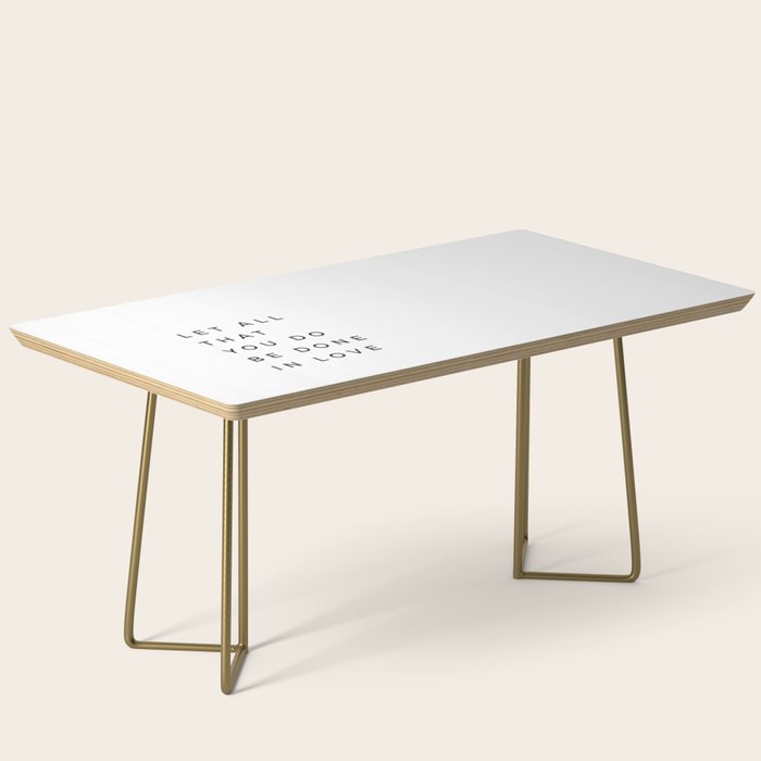 1 Corinthians 16:14 Let All That You Do Be Done In Love Bible Verse Wall Art Scripture Christian Coffee Table