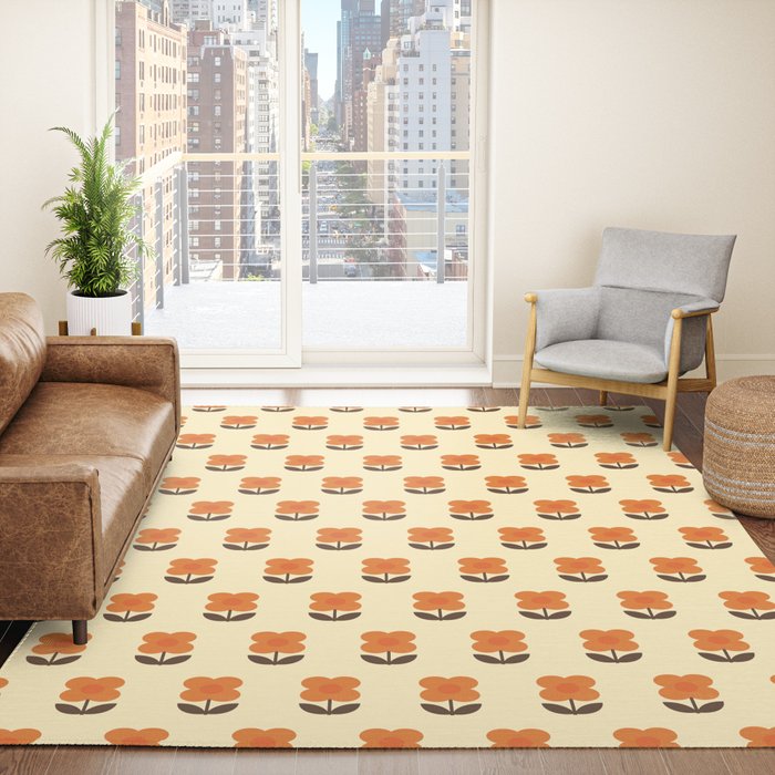 70s Flower Pattern #2 Rug