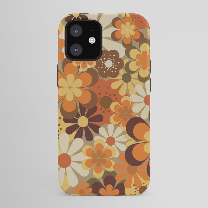 70's Floral Prints, Retro Art iPhone Case