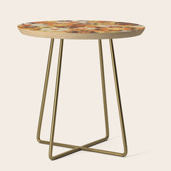 70's Floral Prints, Retro Art Side Table