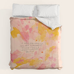 "O How Beautifully You Are Learning To Live Fully Right Where You Are." Comforter