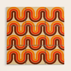 70s Retro Vintage Style 821 Autumn Wood Wall Art