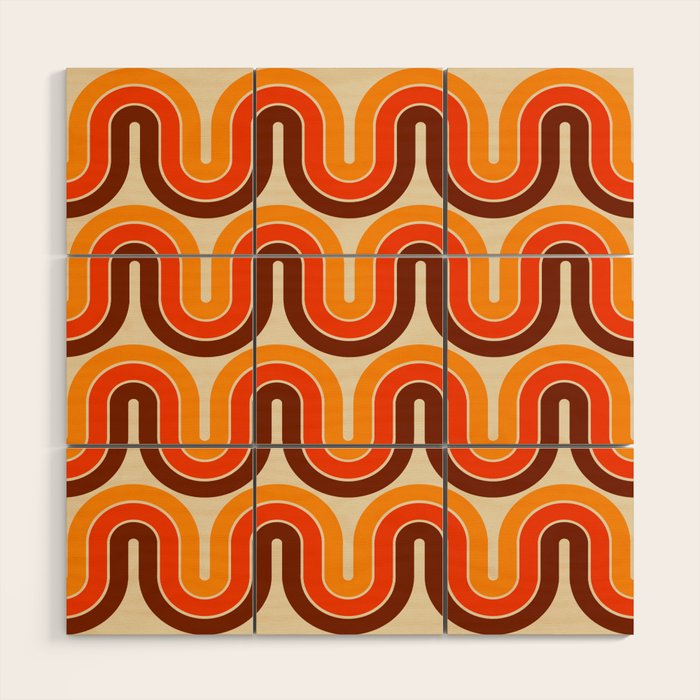 70s Retro Vintage Style 821 Autumn Wood Wall Art