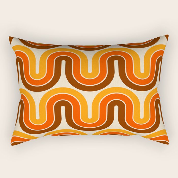 70s Retro Vintage Style 821 Autumn Rectangular Pillow