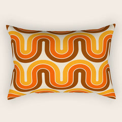 70s Retro Vintage Style 821 Autumn Rectangular Pillow