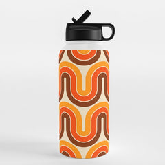 70s Retro Vintage Style 821 Autumn Water Bottle