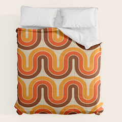 70s Retro Vintage Style 821 Autumn Comforter