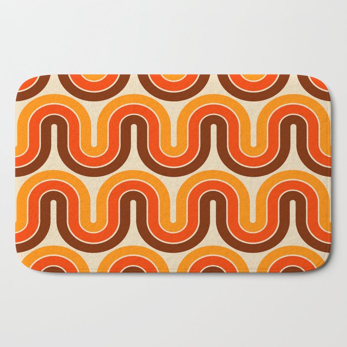 70s Retro Vintage Style 821 Autumn Bath Mat