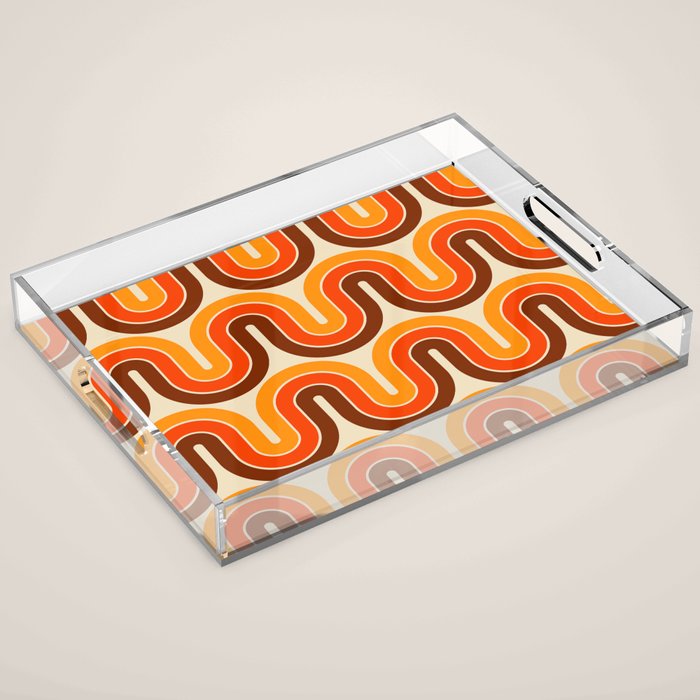 70s Retro Vintage Style 821 Autumn Acrylic Tray