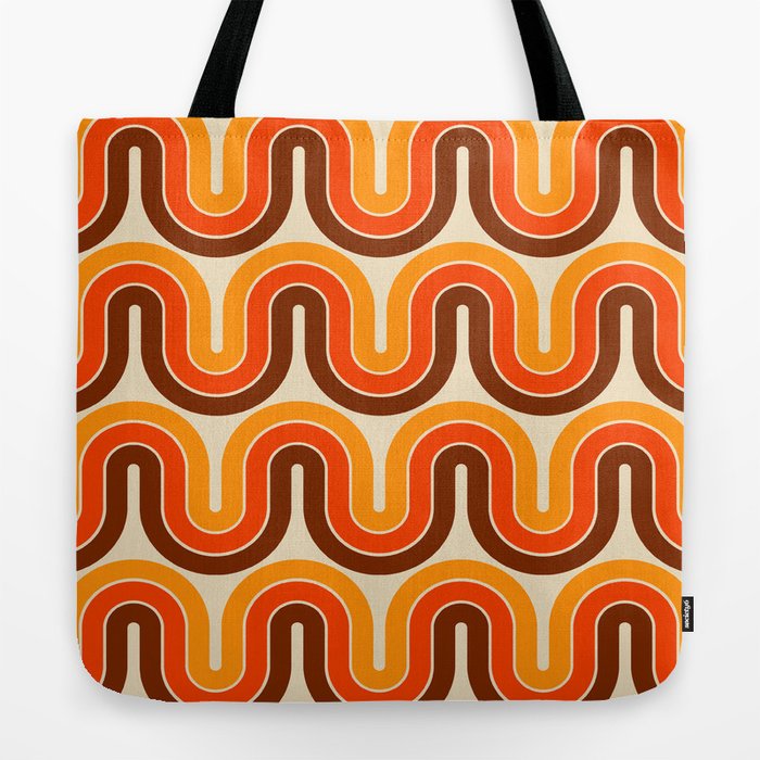 70s Retro Vintage Style 821 Autumn Tote Bag
