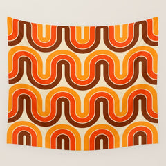 70s Retro Vintage Style 821 Autumn Wall Tapestry