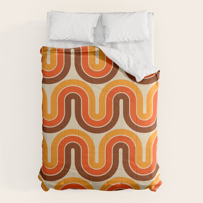 70s Retro Vintage Style 821 Autumn Comforter