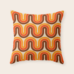 70s Retro Vintage Style 821 Autumn Throw Pillow