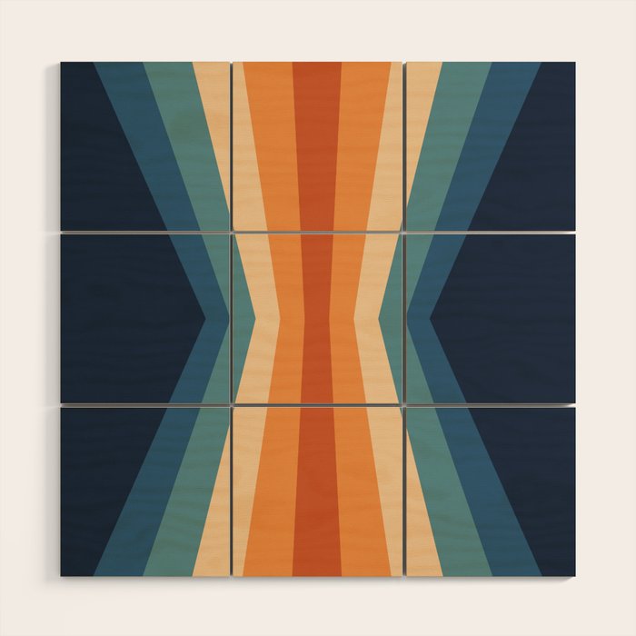 70's Retro Reflection Wood Wall Art