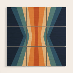 70's Retro Reflection Wood Wall Art