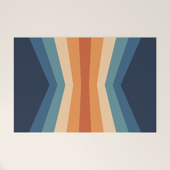 70's Retro Reflection Welcome Mat