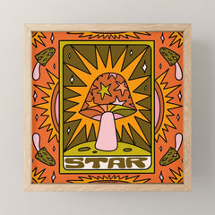 17. Star Mushroom Mini Art Print
