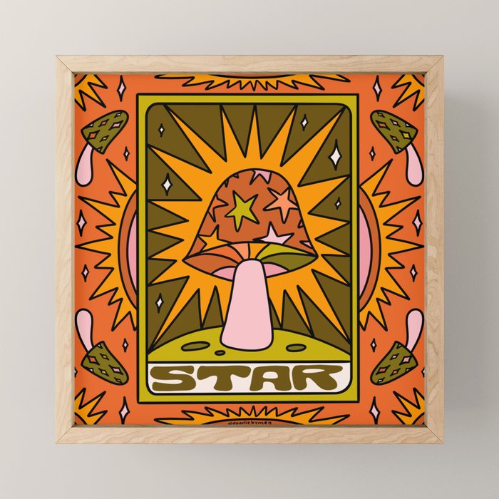 17. Star Mushroom Mini Art Print