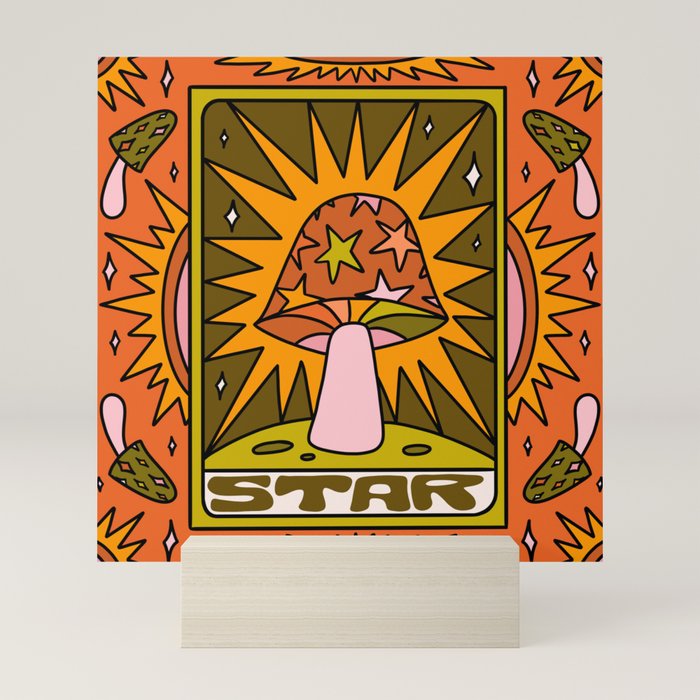 17. Star Mushroom Mini Art Print