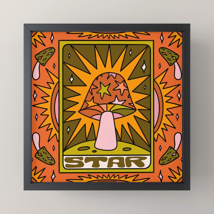 17. Star Mushroom Mini Art Print