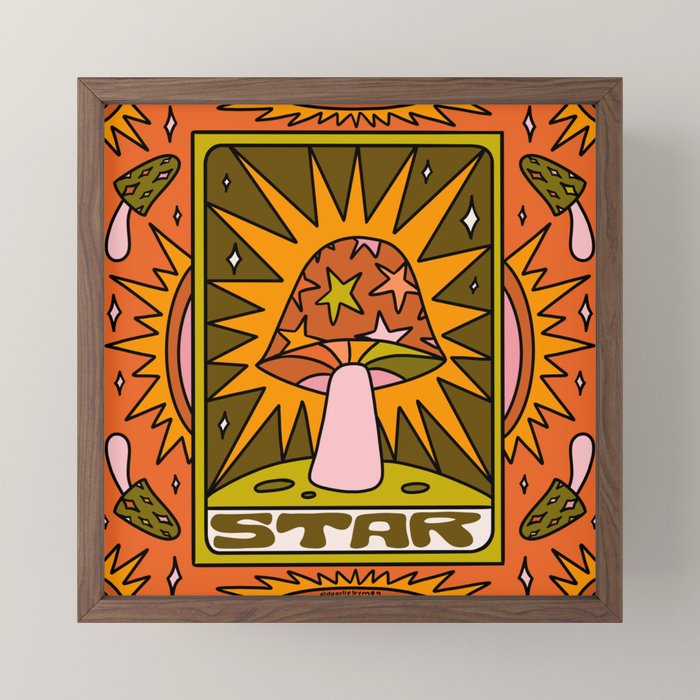 17. Star Mushroom Mini Art Print
