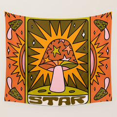 17. Star Mushroom Wall Tapestry