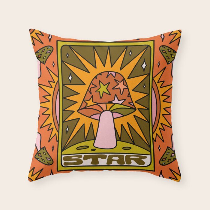 17. Star Mushroom Throw Pillow