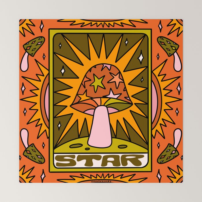 17. Star Mushroom Mini Art Print