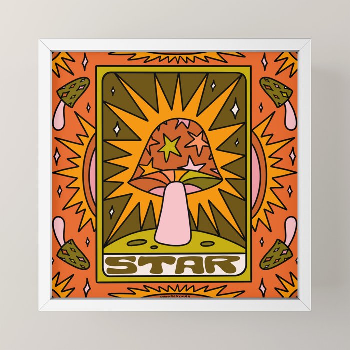 17. Star Mushroom Mini Art Print