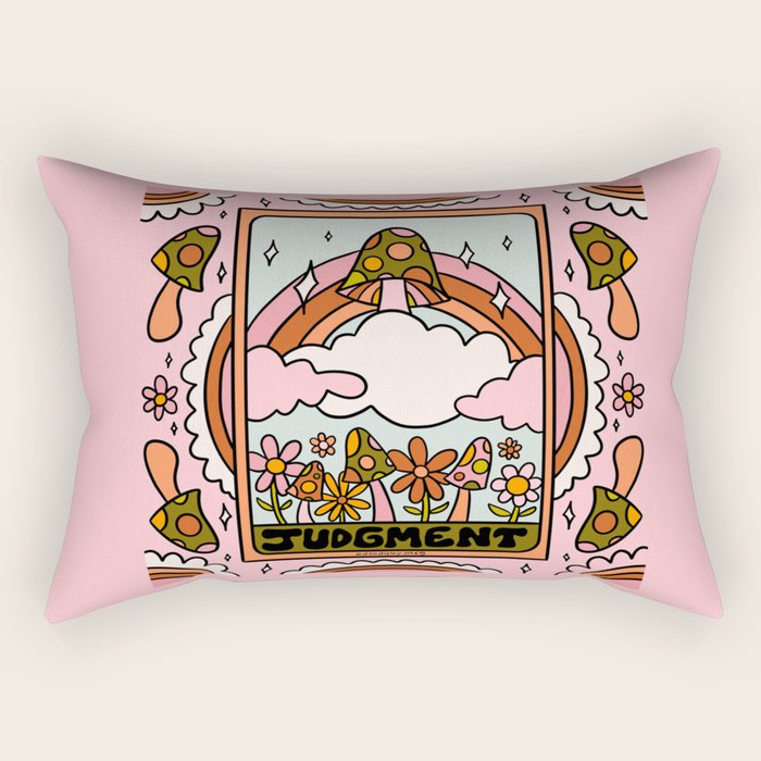 20. Judgment Tarot Mushroom Rectangular Pillow