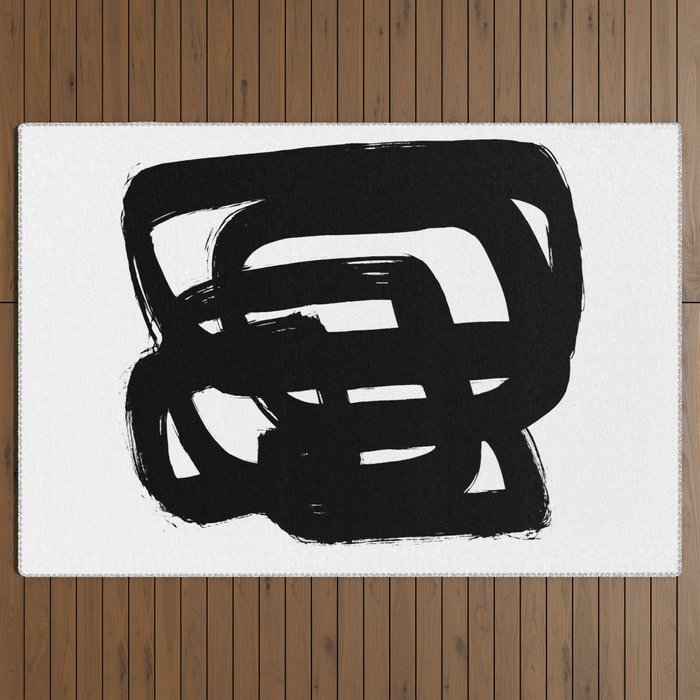 A Heavy Thought White Background Outdoor Rug