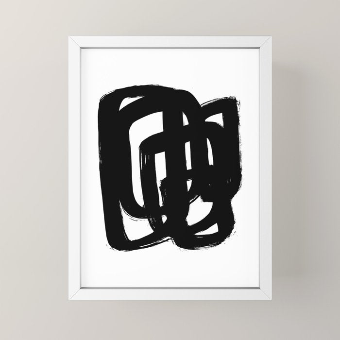 A Heavy Thought White Background Mini Art Print