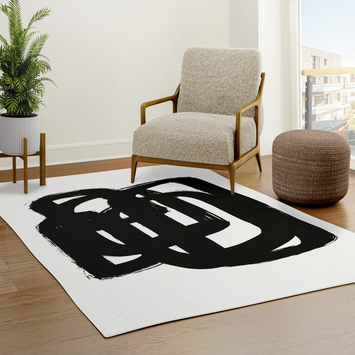 A Heavy Thought White Background Rug