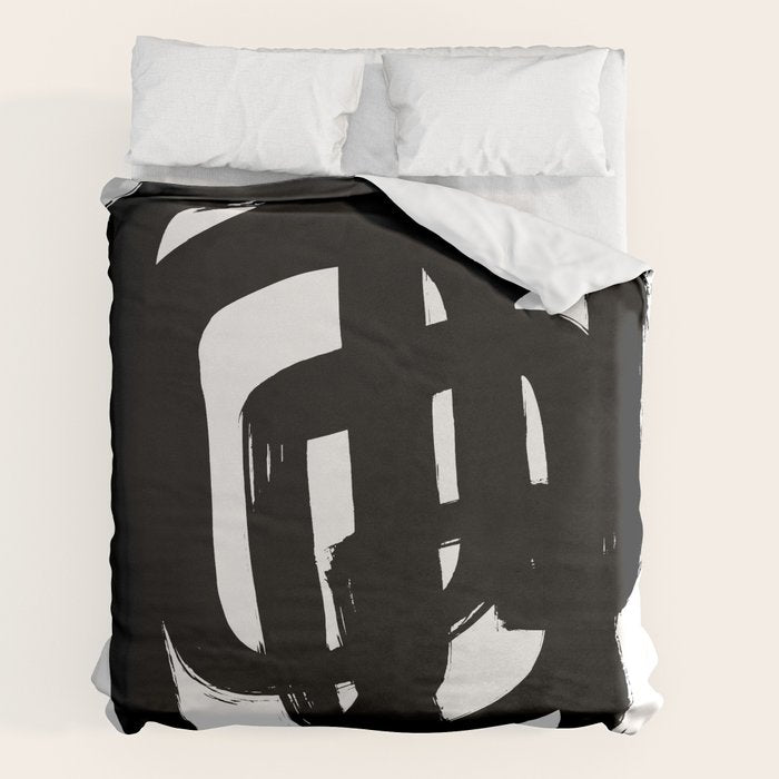 A Heavy Thought White Background Duvet Cover