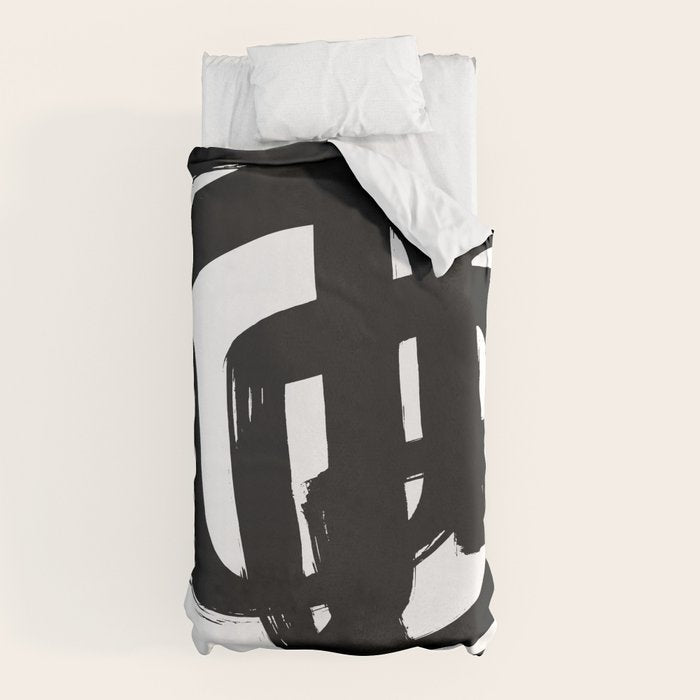 A Heavy Thought White Background Duvet Cover