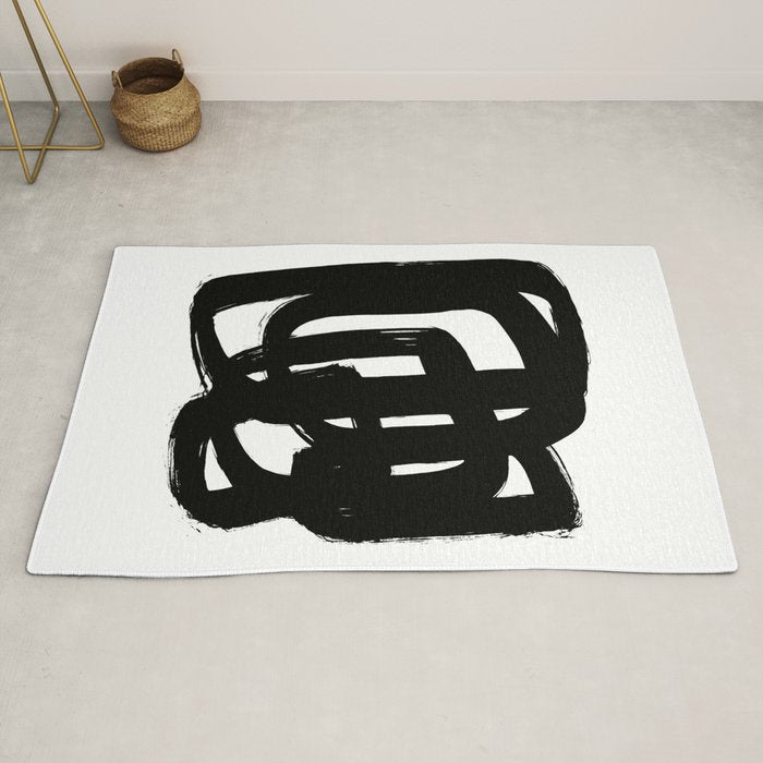 A Heavy Thought White Background Rug