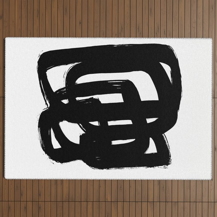 A Heavy Thought White Background Outdoor Rug