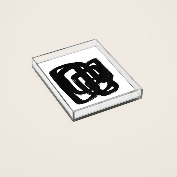 A Heavy Thought White Background Acrylic Tray