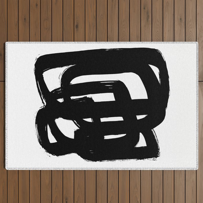 A Heavy Thought White Background Outdoor Rug