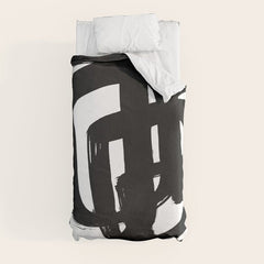 A Heavy Thought White Background Duvet Cover