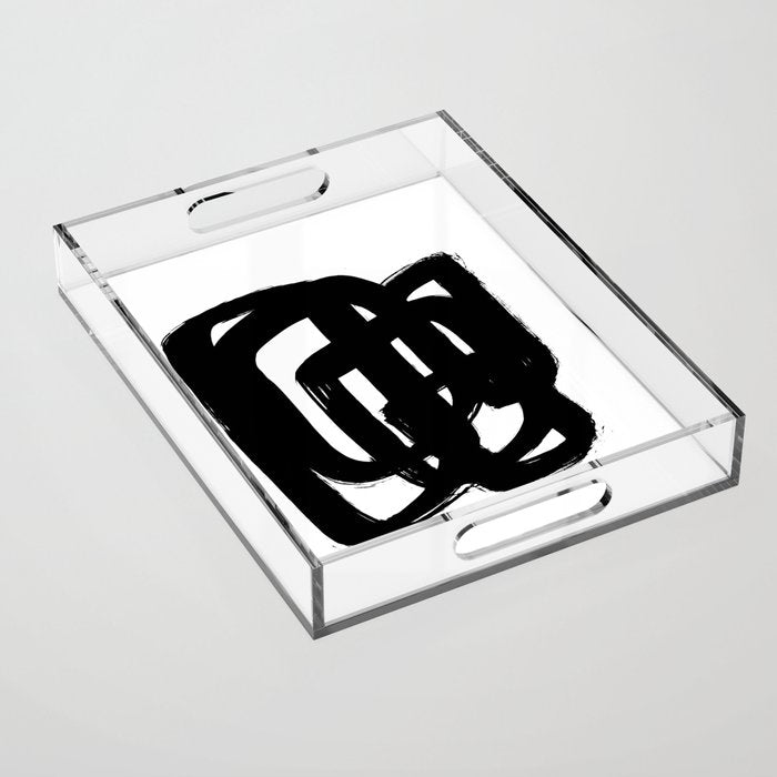 A Heavy Thought White Background Acrylic Tray