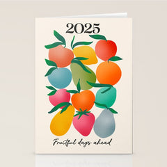 2025 BRIGHT FRUIT MARKET CALENDAR Stationery Card
