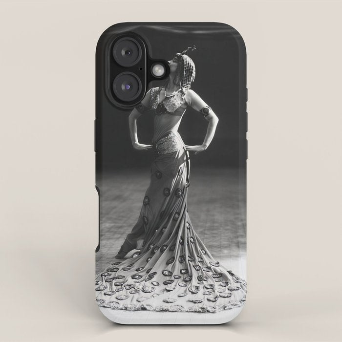 1920 Spanish Flamenco dancer vintage starlet Ruth St Denis black and white photograph  iPhone Case