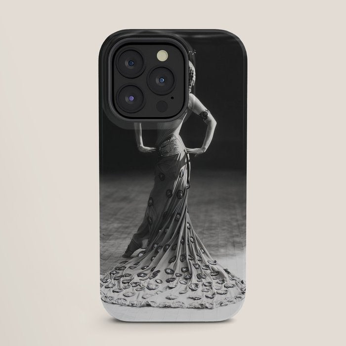 1920 Spanish Flamenco dancer vintage starlet Ruth St Denis black and white photograph  iPhone Case