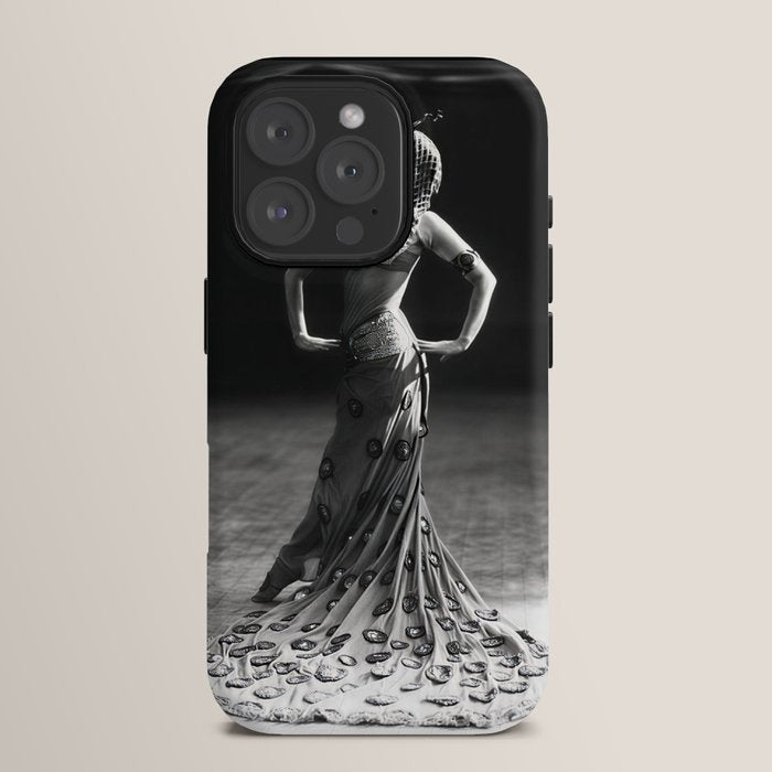 1920 Spanish Flamenco dancer vintage starlet Ruth St Denis black and white photograph  iPhone Case